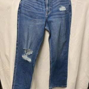 NWT Hollister Blue Distressed Denim Jeans